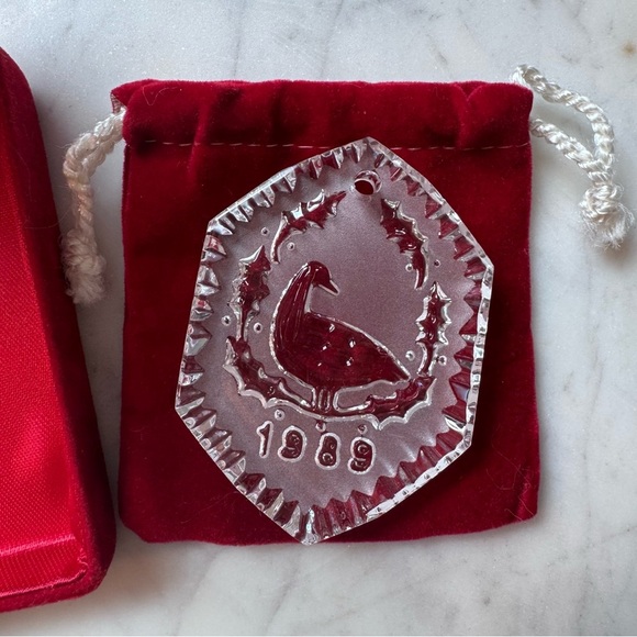 Waterford Crystal 12 Days Of Christmas VTG Etched Glass Ornament - Picture 2 of 3